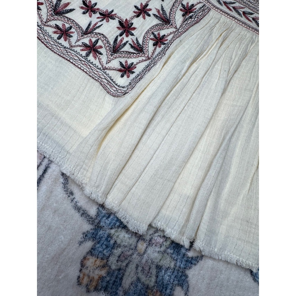 Isabel Marant Étoile Embroidered Cotton Mini Skirt Cottagecore Boho Sz 36 Luxury - Picture 13 of 13